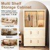 Vynxaria Portable Wardrobe Closet Organizer - 9 Magnetic Doors, 9 Cubes, 1 Hanging Rod & 6 Hangers for Baby Clothes Storage in White - 4 of 4