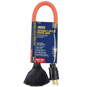 Projex Indoor or Outdoor 2 ft. L Orange Extension Cord 12/3 STW - 1 of 1