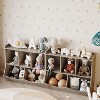 Three-tier children's bookshelf, wooden toy storage rack - five-compartment bookshelf, kindergarten furniture, children's toy cabinet - 4 of 4