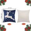 Christmas Pillow Covers 18 x18 Set of 4 Farmhouse Decor Throw Pillow Covers Xmas Tree Hello Winter Holiday Decor Throw Cushion Case for Home Couch - 3 of 4