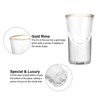 Unique Bargains Polystyrene Shot Glasses Drinkware with Golden Edge 4 Pcs - 3 of 4