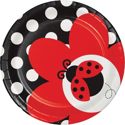 24ct Art Party Paper Plates Red : Target
