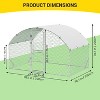 Acekool Large Metal Chicken Coop 9.8x6.5x6.5ft, Walk-in Poultry Cage with Waterproof UV Roof, Double Lock Doors, Outdoor Run for Chickens & Ducks - 2 of 4