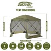 CLAM Quick Set Escape 12 x 12 Foot Portable Pop Up Outdoor Camping Gazebo Canopy Shelter Tent with Carry Bag and Wind Panels (2 Pack), Green - 4 of 4