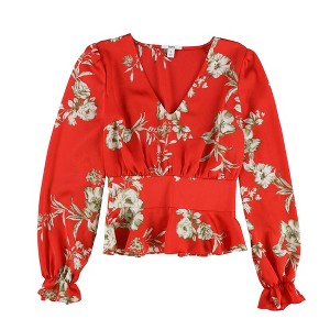 bar III Womens Floral Pullover Blouse - 1 of 2