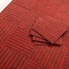 SEVOBAL Carpet Tiles 10 pc 12"x 12" Reusable Soft Padded Floor Tiles Easy Install for Bedroom Living Room, Red, 11.7"*11.7"*1.17" - 4 of 4