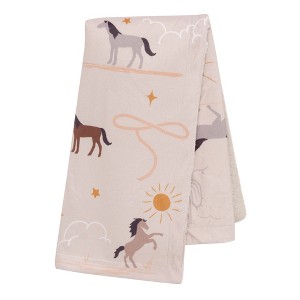 Lambs & Ivy Country Western Cowboy/Cowgirl Soft Warm Fleece Baby Blanket - 1 of 4