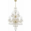 Crystorama Lighting Traditional Crystal 15 - Light Chandelier in  Polished Brass - 2 of 4