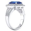 Pompeii3 4 1/2Ct TW Emerald Cut Tanzanite & Lab Created Diamond Ring in 14k White Gold - 3 of 4