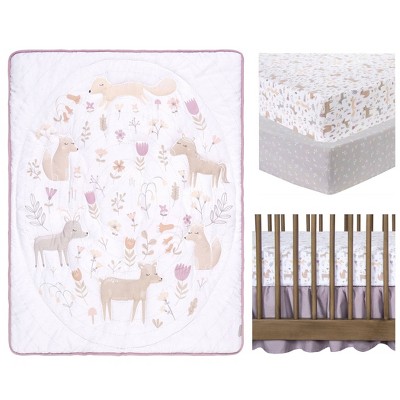 Image of Trend Lab Forest Garden Baby Nursery Crib Bedding Set - 4pc
