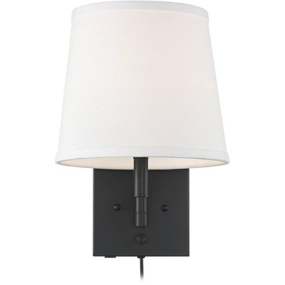 Black Metal Dimmable Swing Arm Wall Lamp Set