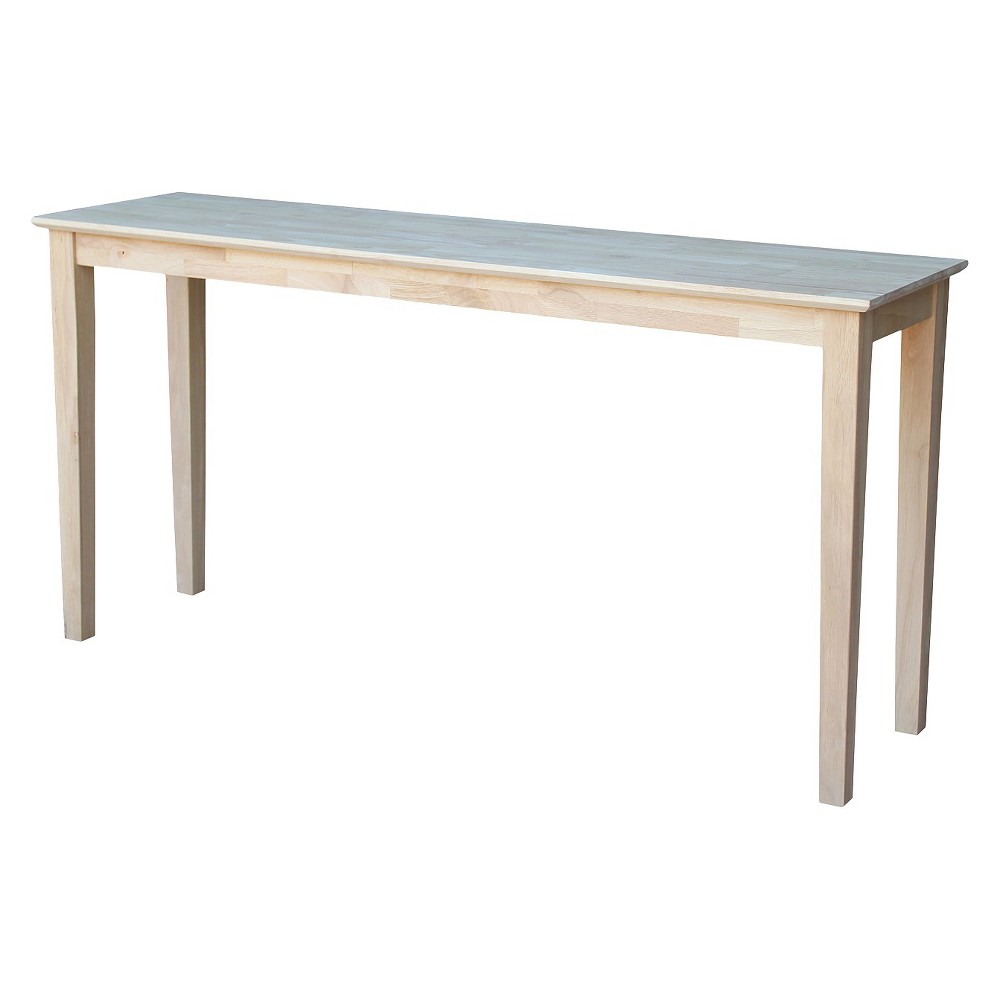 Photos - Coffee Table 60" Shaker Table Unfinished - International Concepts
