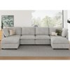 Belffin U-Shaped 6-Seater Corduroy Sectional - Modular Sofa with Storage Ottoman & Convertible Design - 4 of 4