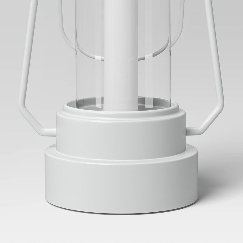 Metal Classic Battery LED Pillar Candle Outdoor Lantern White - Threshold™, 5 of 7