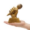 Juvale Golden Microphone Trophy - Small Resin Singing Award Trophy for Karaoke, Competitions, Parties, 5.5 x 4.75 x 2.25 In - 3 of 4