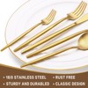 Aoibox 30-Piece Gold Silverware Set for 6, Stainless Steel Cutlery Set with Spoons, Forks, Knives, Ideal for Home, Office, Restaurant, Hotel - 3 of 4