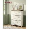 Farmhouse Shoe Storage Cabinet with 3 Flip Drawers, Freestanding Narrow Shoe Organizer, Fits 18 to 24 Pairs, White - 2 of 4