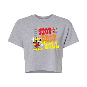 Women's - Disney - Firefighter Mickey Cropped Graphic T-Shirt - 1 of 4