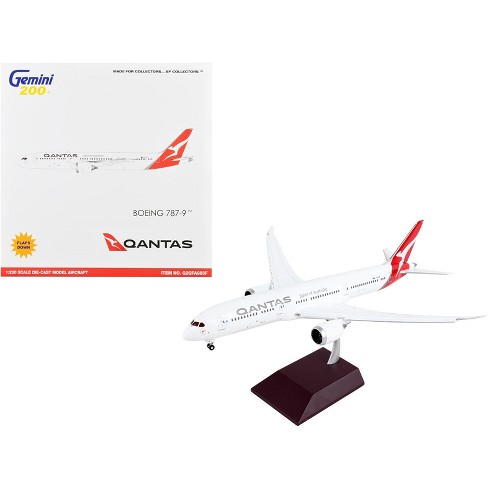 Boeing 787-9 Commercial Aircraft White with Red Tail 