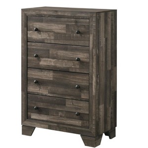PAGED Contemporary Dresser for Bedroom Black Finish Storage Cabinet with Drawers for Living Room, Hallway, Office - 1 of 4
