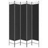 vidaXL Black 5-Panel Room Divider, Foldable Privacy Screen, Room Partition and Window Blockage, Easy Assembly, Durable Polyester and Iron Material - 4 of 4