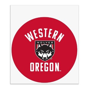 Western Oregon University Wolves Logo Automotive Car Window Locker Circle Bumper Sticker - 1 of 4