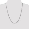 Black Bow Jewelry 3.5mm 14k White Gold Hollow Figaro Chain Necklace - 3 of 4