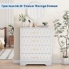 Tall Dresser for Bedroom Closet with 4 Drawers, Wood Chest of Drawers with Gold Handles - 4 of 4