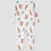 Carter's Just One You® Baby Girls' Safari Footed Pajama - Ivory/Pink - image 2 of 4
