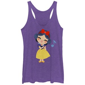 Women's Snow White and the Seven Dwarves Cartoon Song Racerback Tank Top - 1 of 3