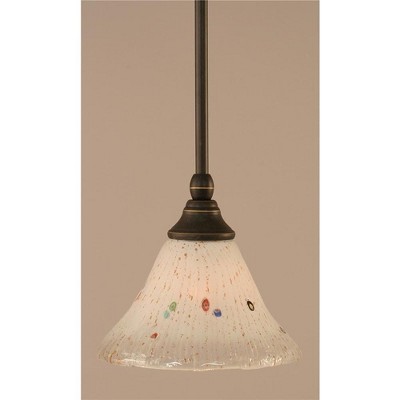 Toltec Lighting Any 1 - Light Pendant in  Dark Granite with 7" Frosted Crystal Shade