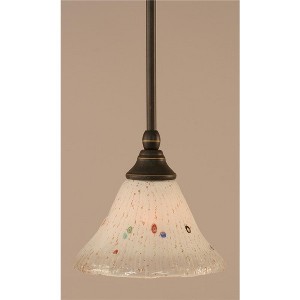 Toltec Lighting Any 1 - Light Pendant in  Dark Granite with 7" Frosted Crystal Shade - 1 of 1