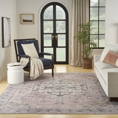 Blush Vintage Persian 5' x 7' Chenille Area Rug