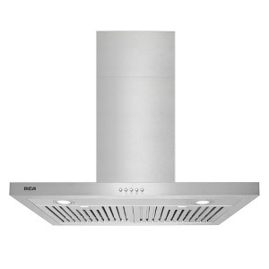 RCA R-RHWM3S30BSS 30 in. Sterling Collection 400 CFM Ducted T-Shape Wall Mount Range Hood, Push Buttons, LEDs, Stainless Steel - 1 of 4