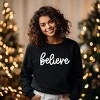 Simply Sage Market Women's Graphic Sweatshirt Believe Bold Cursive - 2 of 4
