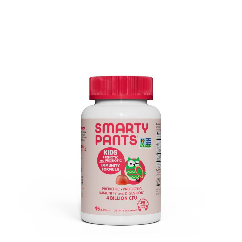 SmartyPants Kids Prebiotic &#38; Probiotic Immunity &#38; Digestive Health Gummy Vitamins - Strawberry Cr&#232;me - 45 ct, 3 of 10