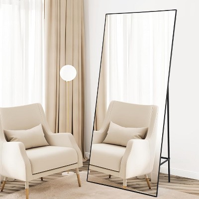 Full Length Mirror, Oversized Full-Body Hanging or Leaning Rectangle Mirror, Thin Frame Floor Mirror,for Bedroom, Living Room, Dressing Room, Gym