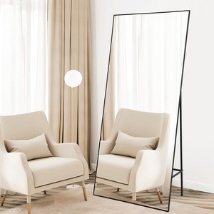 Full Length Mirror, Oversized Full-Body Hanging or Leaning Rectangle Mirror, Thin Frame Floor Mirror,for Bedroom, Living Room, Dressing Room, Gym - 1 of 4
