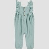 Carter's Just One You®️ Baby Girls' Embroidered Gauze Jumpsuit - Green/White - 2 of 3