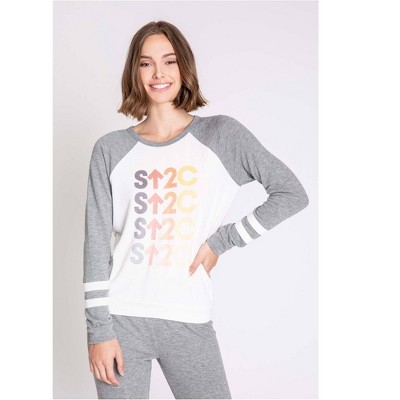 P.J. Salvage Womens Logo Thermal Pajama Shirt