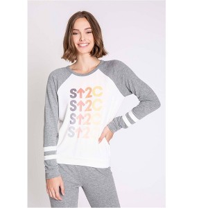 P.J. Salvage Womens Logo Thermal Pajama Shirt - 1 of 1