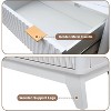 Fluted 6-Drawer Dresser With Faux Marble Top, Wood Storage Cabinet for Living Room, Bedroom, Hallway, TV Stand, Sturdy Storage Cabinet - 3 of 4