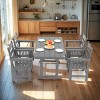 Outdoor Patio Dining Set, 5 Pcs Dining Set with Chairs and Table, Furniture Set for 4 People, Dining Table Set with Steel Frame-Coolbibila - 2 of 4