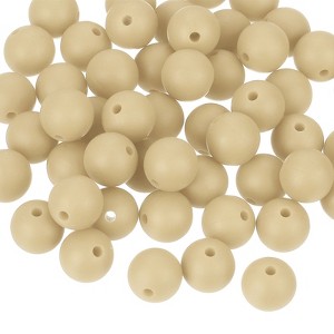 Unique Bargains Round Loose Silicone Beads for DIY Keychain Jewelry Making 50 Pcs - 1 of 4