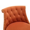 Sapphtopaz Swivel Bar Stools Set of 2, Upholstered Counter Dining Chairs with Nailhead and Back Pull Loop, High Chair for Kitchen, Living Room - 3 of 4