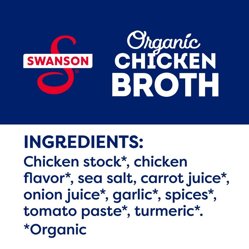 Swanson 100% Natural Gluten Free Organic Free-Range Chicken Broth - 32 fl oz, 4 of 15