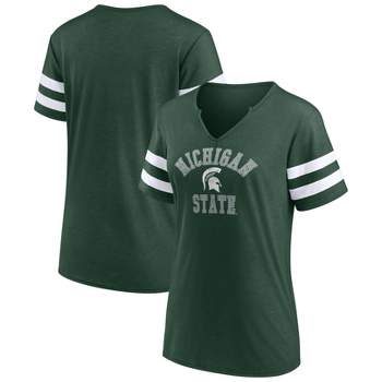NCAA Michigan State Spartans Women's V-Neck Notch T-Shirt