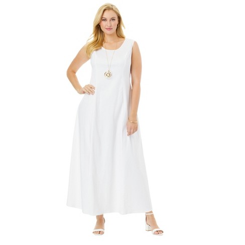 White denim shop dress plus size