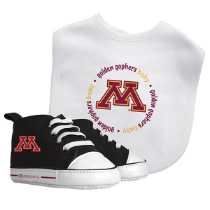 Baby Fanatic 2 Piece Bid and Shoes - NCAA Minnesota Golden Gophers - White Unisex Infant Apparel - 1 of 3