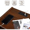 Nightstand with Charging Station, Rustic Bed Side Table with Drawer, 3-Tier Wooden Night Stand with Storage Shelf for Bedroom - 3 of 4